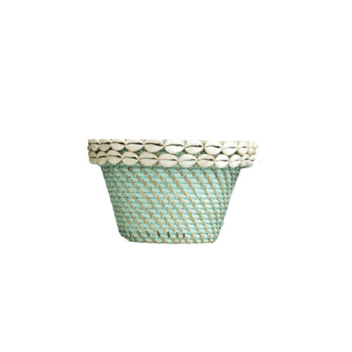 Rattan Pot With Shell M  MSP-052