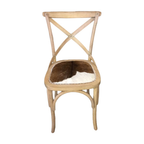 Cross Chair With Goat Leahter  GLV-037
